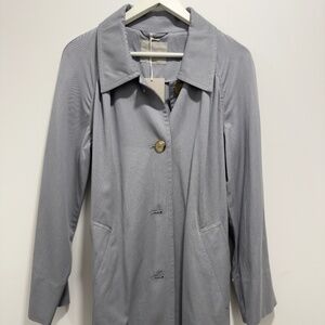 NWT EVERLANE The Gathered Drape Trench Coat in Grey (small)